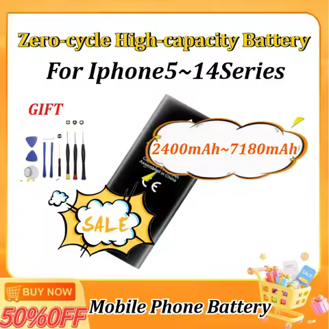 Replacement Mobile Phone Battery Zero-cycle for IPhone 14 13 12 Pro 6S 6 7 8 Plus X XS Max New Lithi