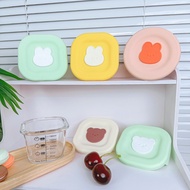 Glass freezer box for baby food with sharp 180 ml graduations, colorful glass freezer jar for storin
