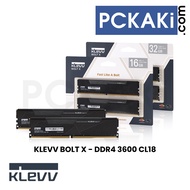 KLEVV BOLT X DDR4 3600MHZ CL18 2 x 8GB - 16GB KIT / 2 x 16gb - 32GB KIT DESKTOP RAM
