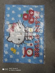 Hello Kitty 地墊(藍底蘋果)