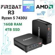 Firebat R3 AMD Ryzen 5 7430U Windows Mini PC 16GB DDR4 RAM 2TB SSD Gaming Computer Gaming PC Gaming