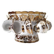 Bowl Set VICENZA CR410 ARIES Motif Drinking Set Suitable For Fruit Ice With Big Small Glass Bowl+No 