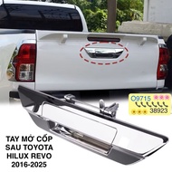 TAY MỞ CỐP SAU TOYOTA HILUX REVO 2016-2025 có sẵn 2 màu đen và crom
