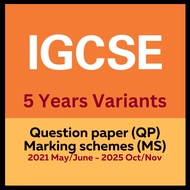 5 YEARS IGCSE Past Exam Papers (2025 ,2024, 2023, 2022, 2021) May/June & Oct/Nov | Question Paper + 