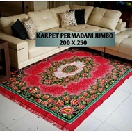 MERAH Jumbo Thick Carpet Rug Size 2x2.5 Meters Original Jaguar Brand Red Tasselbiru
