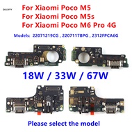33W 67W USB Type-C Charging Port Flex Cable Fo Xiaomi Poco M5 M5s M6 Pro 4G Charger Dock Connector B