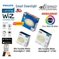 Philips WiZ RGB &amp; Tunable White Downlight 4 inch 600lm 9W, and 6 inch 1200lm 17w