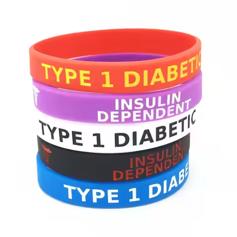 Fashion Type 1 Diabetic Diabetes Silicone Bracelet Insulin Dependent Warning Language Bracelet Sport