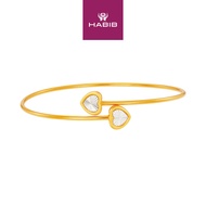 HABIB 925 Silver Bangle CJ-8-SCH5 DC-ST-W(A)