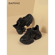Daphne Black Daddy Shoes Women's 2026 New Style Spring Shoes Women's Shoes Casual Thick-Soled Shoes 
