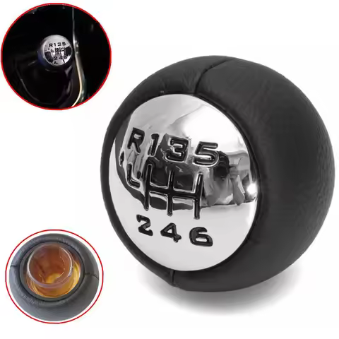 Car Gear Shift Knob Shifter Stick Head 6 Speed For Peugeot 307 308 3008 407 5008 807 PARTNER B9 TEPE