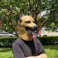 Halloween Animal God Annoying Akita Dog Head Latex Mask Headgear Single Dog Funny20251004