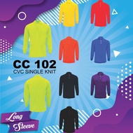 UNISEX CVC COLLAR T-SHIRT LONG SLEEVE | COTTON COLLAR T-SHIRT LONG SLEEVE | CVC SINGLE KNIT | XS-4XL