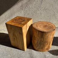 Coffee Table Solid Wood Pier Shoe Changing Table Stool Stool Big Sitting Pier Stump Base Wood Stump 
