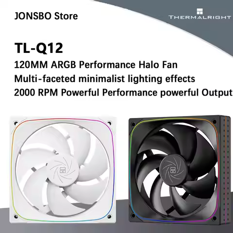 Thermalright TL-Q12 120MM PWM/ARGB Performance Halo Fan Multi-faceted Minimalistic Lighting Effects 