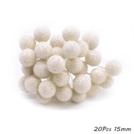 White Theme Artificial Flower Cherry Stamen Berries Bundle DIY Christmas Decoration Wedding Cake Gif