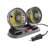 Dual Head Vehicle Mount USB Fan Auto Cooler Fan for Dashboard Air Circulator Fan