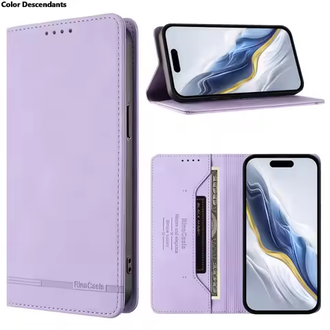 Magnetic Book Case For Sony Xperia 1 5 10 IV V VI VII RFID Anti-Theft Leather Phone Cover Card Holde