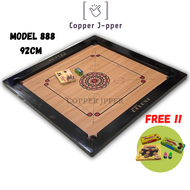 DELUXE Carrom Board 92cm X 92cm With Carom Men And Striker And Carrom Powder Set / Mainan Set Papan 