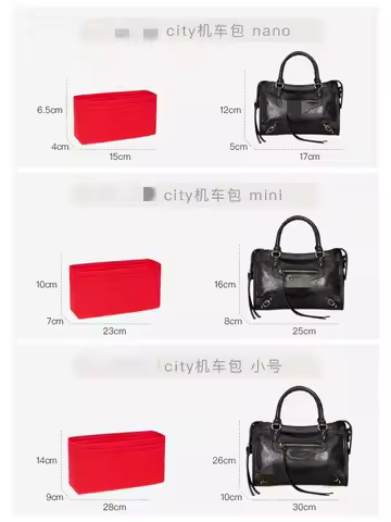 Fits For Nano Noe Classic city Bag Felt Cloth Insert Organizer Makeup Handbag Travel Inner Purse Cos