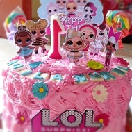 AGL231- Kue tart kue ulang tahun LOL Area Surabaya saja