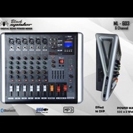 POWER MIXER BLACK SPIDER ML 603 BLACKSPIDER ML603 ORIGINAL 6 CHANNEL