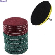 POMAT Drill Power Brush Flocking Household Cleaning Tool For Tile Tub Kitchen Drill Attachment Power Scouring Pads