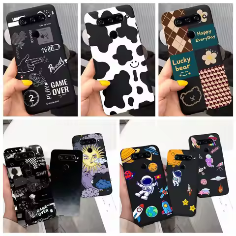 Silicone Case For LG V50 ThinQ 5G Cover LG V50s ThinQ 5G Soft Bumper Child Fashion Coque Etui Phone 