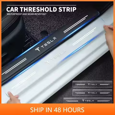 4Pcs Car Threshold Transparent Protective Film Sticker For Teslas Model 3 Model S X Y Style Roadster