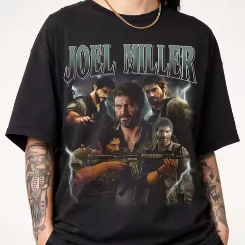 Limited Joel Miller T-Shirt - Unisex Vintage 90s Pedro Pascal Tee