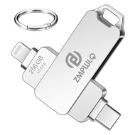 [Apple MFi Certified iOS 17 Compatible] iPhone USB 256GB for iPhone Flash Drive 2 in 1 iPad Flash Me