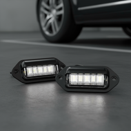 2x 6-LED Auto Car License Number Plate Rear Lights / Taillight / Boat Truck Trailer Step Lamps / 12V