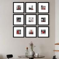 1pc/3pcs/Set 8x8 Inch Square Classic Style Photo Frame, Black/White/Wood Grain Photo Frame, Display