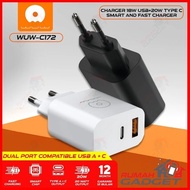 Charger Head Adapter - WUW - C172 - Dual Port PD 20W Fast Charger