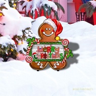 IVY Gingerbread Yard Stakes Christmas Yard Signs Decoration Outdoor Xmas Garden Sign