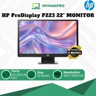 HP ProDisplay P223 22" LED Monitor 22 inch Wide 1920x1080 VGA DP (Refurbished)