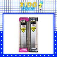 UNC TX 9002 2B 0.7mm mechanical pencil lead for students,