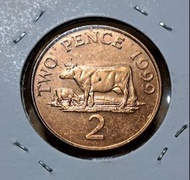 少見硬幣--根西島1999年2便士 (Guernsey 1999 2 Pence)