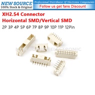 [10pcs] XH2.54 Connector SMT Horizontal Vertical SMD 2P 3P 4P 5P 6P 7P 8P 9P 10P 11P 12Pin Terminal 