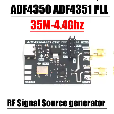 35M-4.4Ghz ADF4350 ADF43501 PLL RF Signal Source Generator USB Development Board Sine Wave for RF Ha