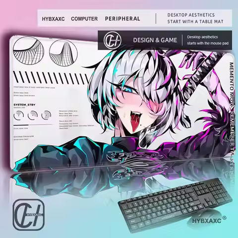 HYBXAXC Hot Game Girl NieR Automata YoRHa No.2 Type B 2B Mouse pad Table Mat Gaming XXL MousePad Key