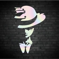 LUFFY HAT STICKER ONE PIECE LUFFY STICKER