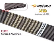 12pcs Pandarus ELITE ID3.2mm X10 Carbon Aluminum Gold Logo Arrow Shaft Spine350-1000 Competition DIY