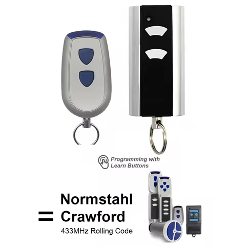 Normstahl CRAWFORD RCU433-2/EA433 2KS/4KS/RCU433-4/N002800 Door Remote Control 433.92MHz Rolling Cod