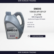 ENEOS 10W-30 Engine Oil 3L Mineral API SP/CF Fuel Saving Engine Protection Car Oil Malaysia Axia Myv