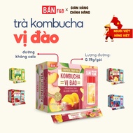 Trà Kombucha Hương Đào Detox Cơ Thể Giàu Lợi Khuẩn Đẹp Dáng Đẹp Da Không Calo Hỗ Trợ Giảm Cân - Bản 