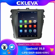 EKLEVA วิทยุติดรถยนต์9.7นิ้วสำหรับ Toyota Corolla Android 14นิ้ว GPS Navi Fit 10 E140 E150 2006-2013