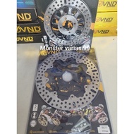 Front / rear disc brake set VND Ak 333 Satria 2 Stroke / Satria Lumba black