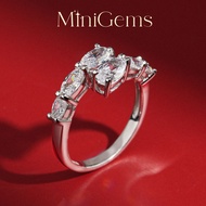 MiniGems แหวนเงินแท้ 925 เพชรสวิส(CZ) แหวนคู่ แหวนแต่งงาน แหวนผู้หญิง แหวนผู้ชาย 04926
