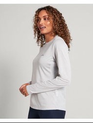 紐西蘭 澳洲 戶外運動品牌 登山 Kathmandu Accion 女生 driMOTION 長袖T恤  灰白色 10號(M)